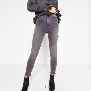 ZARA grey high waisted jeans